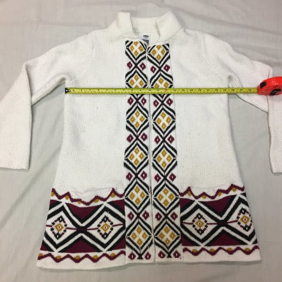 Old Navy Womens Cardigan Open Geometric Aztec Multicolored Size Small - Picture 7 of 9